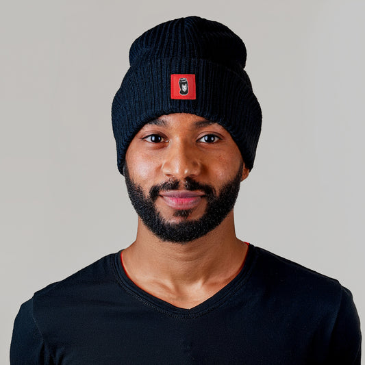Mad Squirrel Black Beanie